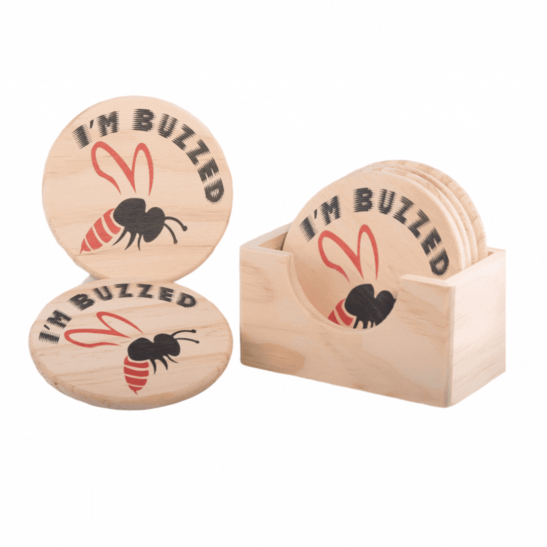 I'm Buzzed Round Coaster Set